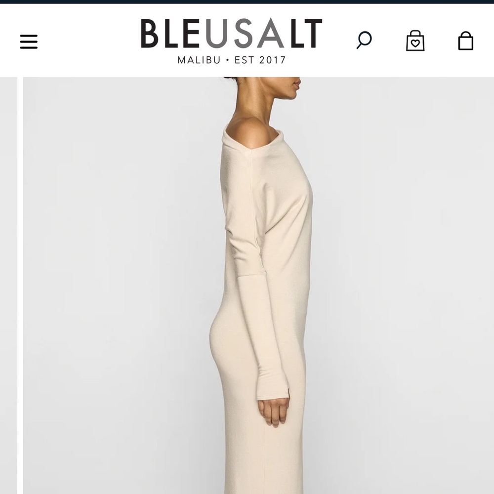 Bleusalt Off-Shoulder Cream Dress